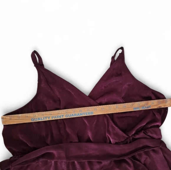 Torrid Burgundy Shimmer Midi Dress Plus Size 3 Holiday Party Evening Event NWOT - Picture 10 of 11